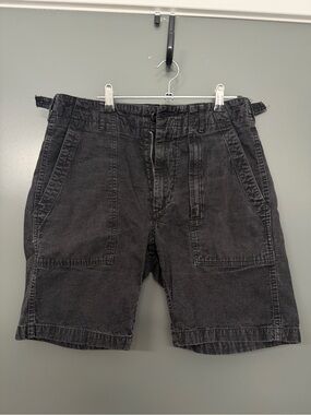 Engineered Garments - Men's Black Utility Cargo Shorts - Casual Everyday Wear